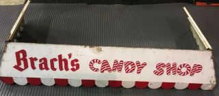 Vintage Brach’s Candy Grocery Advertisment Sign Awning Canopy Embossed