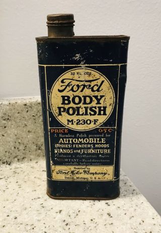 Ford Motor Company Body Polish Can Automobile Finish Even For Pianos Furniture