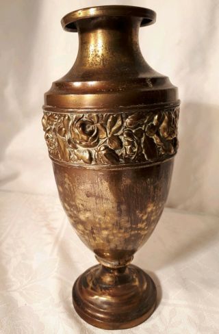 Pretty Antique Brass Vase Art Nouveau Vintage Metal Beldray England