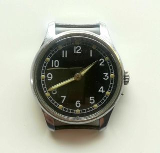 Vintage Ww2 German Wehrmacht Officer Military Wrist Watch Cylinder Movement