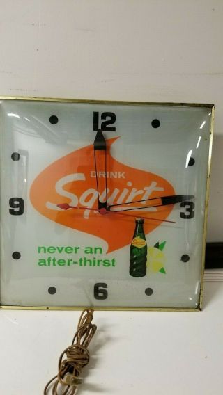 Vintage Squirt Pam Clock Sign Pepsi Coca Cola 7up