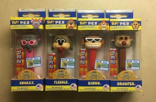 Funko Pop Set Of 4 Banana Splits Pez 2019 Sdcc Exclusive Official 50th Stickers