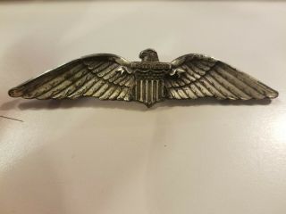 Ww2 Us Army Air Force Usaaf Flight Instructor Wing Vintage Militaria Pin Badge