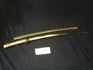 Toko Ww2 Japanese Nco Officers Sword Gunto Matching Numbers On Blade & Scabbard