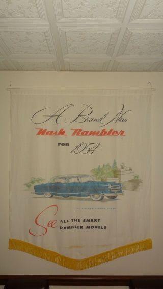 1954 Nash Rambler Showroom Banner.  