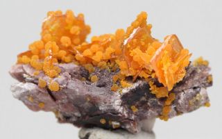 Wulfenite Mimetite Crystal Cluster Mineral Specimen Rowley Mine Maricopa Arizona