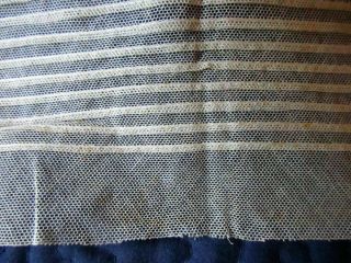Long Length Of Antique/vintage Pintucked Cotton Net Lace 77 " X 19 " Dolls