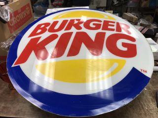 Burger King Sign Fast Food Restaurant Convex Storefront Advertising 3ft