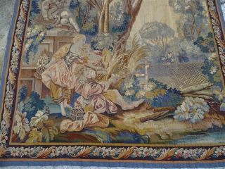 Aubusson Tapestry 19th - Century Time By François Boucher.  Birds And Cherubinis