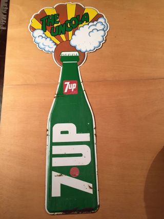Vintage 1969 Peter Max Style 7up Large Metal Sign