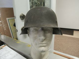 Wwii German Helmet M - 42 With Liner And Paint Hkp64 5139