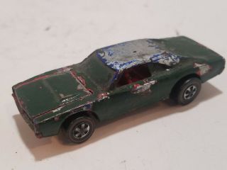 Redline Hot Wheels Custom Dodge Charger 1968 Usa Played With Painted N/r