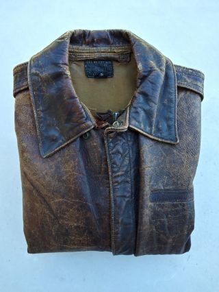 Ww2 Us Army Air Corps A - 2 Leather Jacket Size 40r Mfg Aero Leather