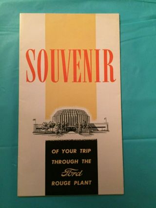 1941 Ford " Souvenir Of Your Trip Through The Ford Rouge Plant " Dealer Brochure