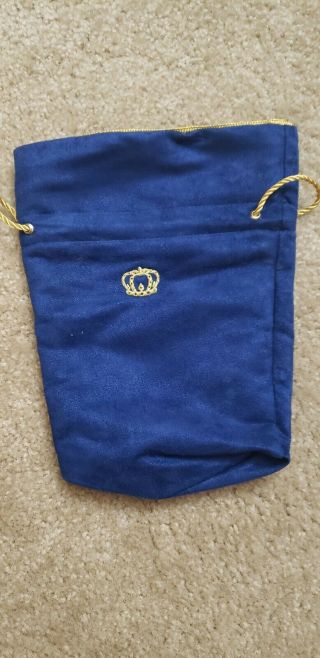 Crown Royal Whiskey Xr Extra Rare Blue Felt Bag 8.  5 X 10 Inches