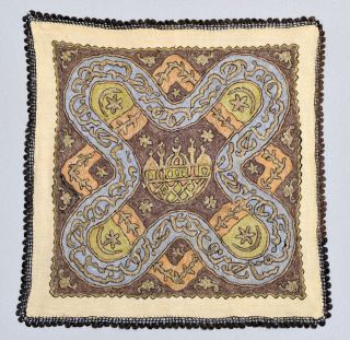 19th Century Turkish Ottoman Textile Embroidery Silk Linen Metals Suzani