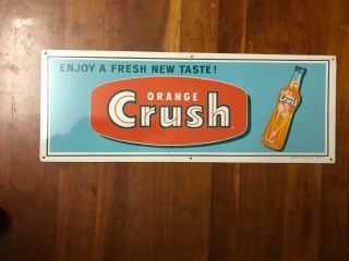 Vintage Orange Crush Sign - Enjoy A Fresh Taste -