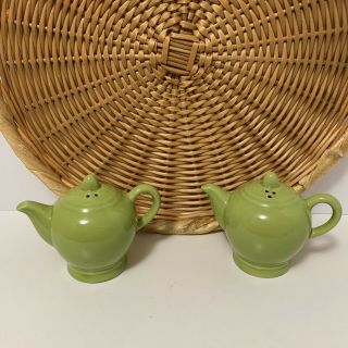 Vintage Green Teapots Salt And Pepper Shakers