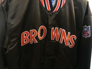 Vintage Cleveland Browns Nfl Pro Line Starter Button Jacket,  Extra Large,  Xl