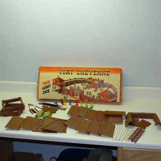 Vintage 1958 Fort Cheyenne Playset,  Superior Toy,  Soldiers,  846