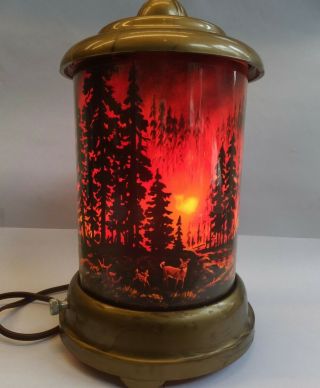 Vintage 1950 Econolite Motion Lamp Forrest Fire Aubrey B.  Leech