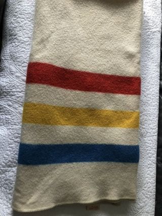 Vintage Orr Felt & Blanket Co.  Orrlaskan Pure Wool Stripe Blanket 64x64