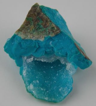 Drusy Quartz On Chrysocolla - 2.  3 Cm - Ray Mine,  Arizona 22562