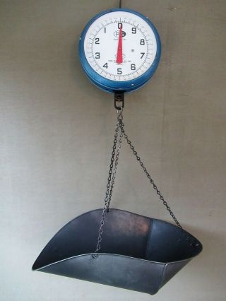 Antique Hanging Scale Penn Mfg Co 20 Lb Vintage Double Face Country Store,  Tray
