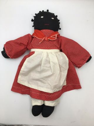 Vintage Black Americana Mammy Doll 16” Handmade Folk Art