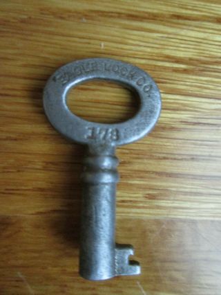 Antique Vintage Eagle Lock Co.  Trunk Lock Barrel Key 178