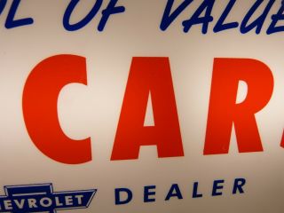 Large Chevrolet Ok cars lighted dealership sign Camaro Impala Nova Corvette 3