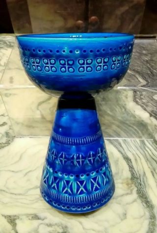 M.  C.  M.  Rimini Blue.  Aldo Londis.  Bitossi Goblet Vase.  For " The Pier "