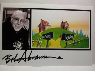 Bob Abrams Authentic Hand Signed Photo - Hatfields & Mccoys - Cartoon Artist