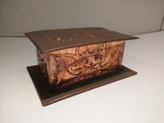 Hand Wrought Arts & Crafts Copper Box,  English,  Circa 1900