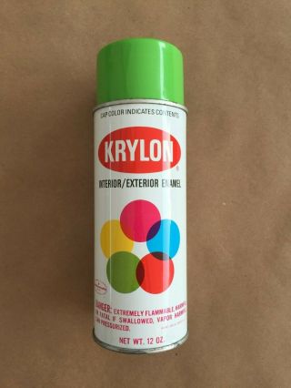 Vintage Krylon Jungle Green Enamel Spray Paint Can,  Nos,  Graffiti