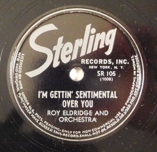 Roy Eldridge Jazz 78 Sterling 105 I 