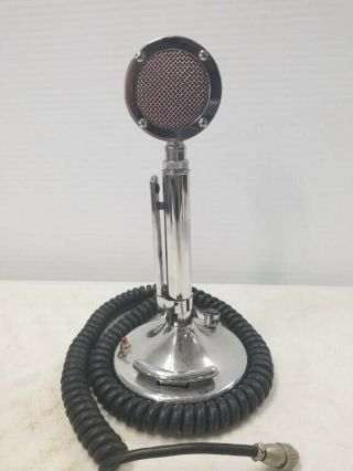 Vintage Astatic Chrome Silver Eagle Microphone,  Ham,  Cb,  4 Pin Connector