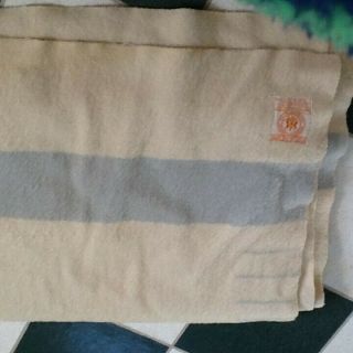 Rare Vintage Hudson Bay Blanket Blue Ex Label