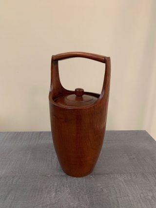 Mid Century Danish Modern Dansk Style Teak Wood Ice Bucket