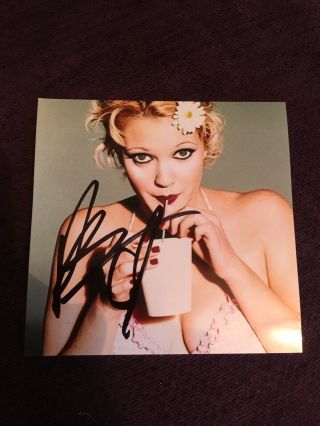 Drew Barrymore Hand Signed Photo Autograph Christmas Stocking Filler ?