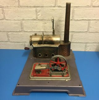 Vintage West German Wilesco Live Steam Engine With Box