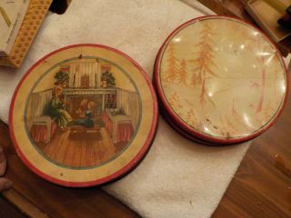 Two Vintage Cookie Candy Tins