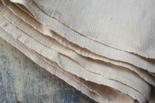French Antique Hemp Chanvre Sheet Hand Loomed Homespun Rustic Fabric 92x83 " C67