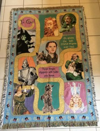 Wizard Of Oz Wall Tapestry Throw Blanket 6’ X 8’,  Hard To Find