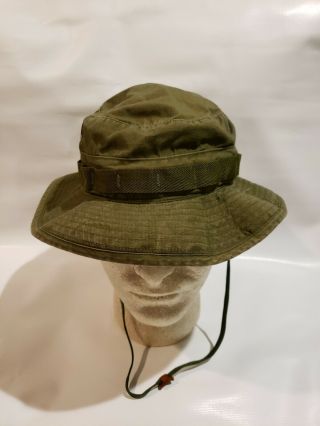 Vintage Vietnam Us Army Og - 107 Green Jungle Boonie Sun Hat Size 7 1/8 1969