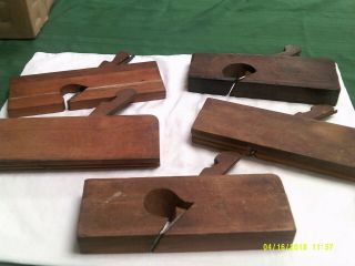 Vintage Wood Block Moulding Planes - Group Of (5)