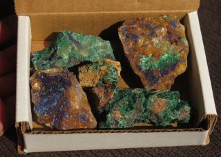 1/2lb Natural Blue Azurite With Malachite Crystal Mineral Specimen