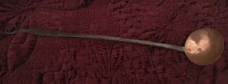 Hand Made Vintage Antique Arts & Crafts Ladle Copper & Iron Forged Hammered 2