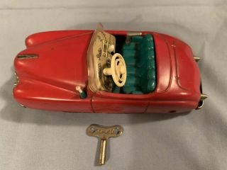 Vintage Schuco Radio Car 4012 With Key Wind - Up Musical Tin Car -