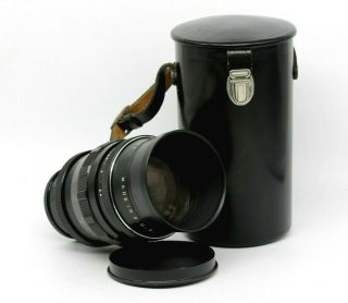 Vintage Black Pentacon Auto 2.  8/135mm M42 Screw Mount Lens Canon Zenit Zs28